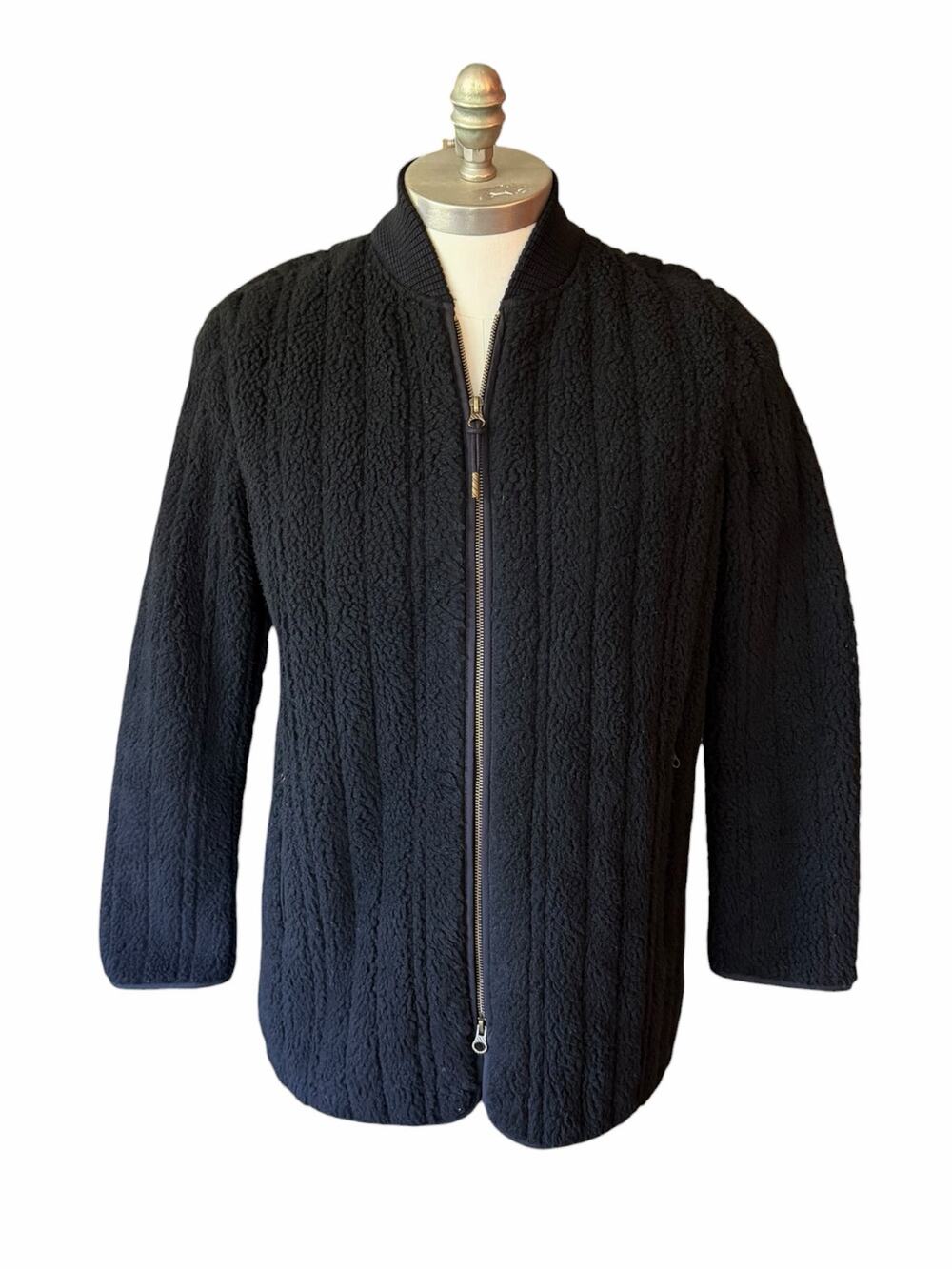 Billy Reid flight quilted jacket faux fur sherpa therma poly fill XS